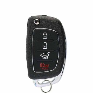 2015-2019 Hyundai Sonata 4-Button Flip Key SHELL for TQ8-RKE-4F16 / TQ8-RKE-4F25 (AFTERMARKET)