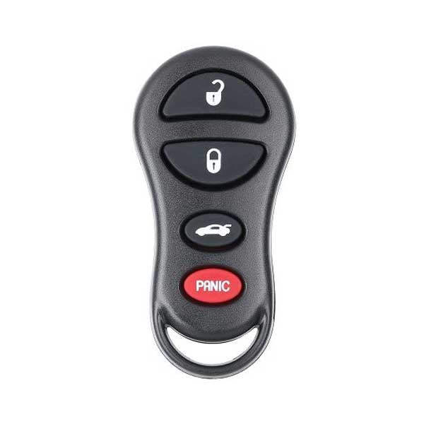 1999-2005 Chrysler Dodge Jeep Keyless Entry Remote SHELL for GQ43VT13T - Black (JMA-CHR-1-RKE)