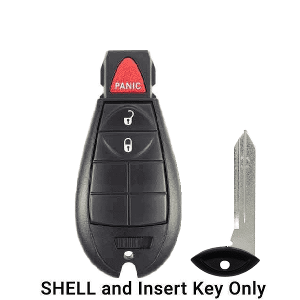 2008-2019 Chrysler Dodge Jeep VW / 3-Button Fobik Key SHELL for IYZ-C01C (AFTERMARKET)