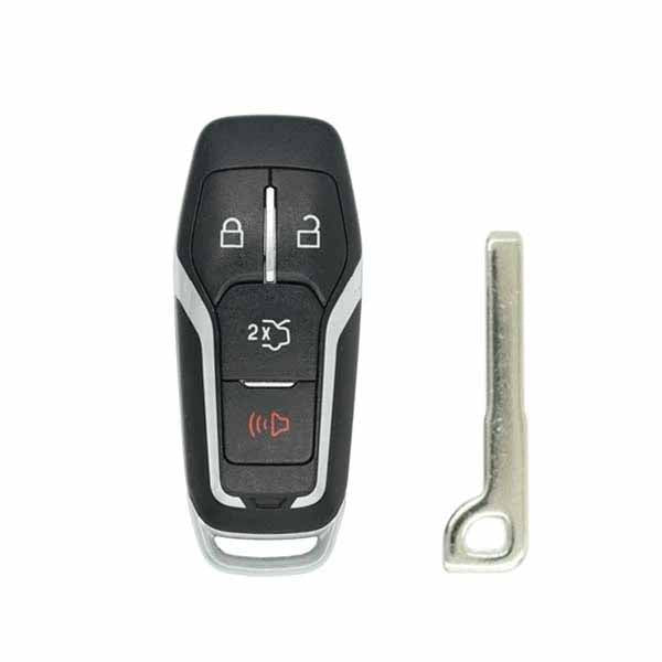 2013-2018 Ford / 4-Button Smart Key SHELL for M3N-A2C31243800, M3N-A2C31243300 (AFTERMARKET)