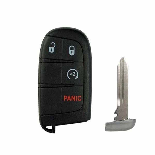 2011-2019 Dodge Chrysler Jeep / 4-Button Smart Key SHELL for M3N40821302 (AFTERMARKET)