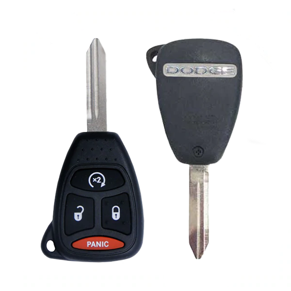 2007-2011 Dodge Ram Durango Dakota / 4-Button Remote Head Key / PN: 68026372AB / KOBDT04A (OEM Refurb)