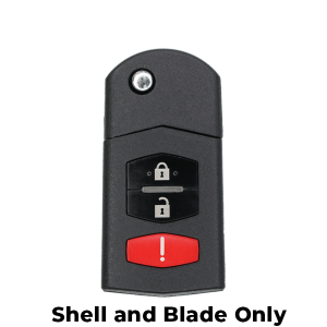 2006-2015 Mazda / 3-Button Flip Key SHELL for BGBX1T478SKE125-01 (AFTERMARKET)