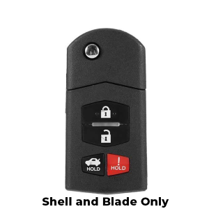 2006-2015 Mazda / 4-Button Flip Key SHELL for BGBX1T478SKE125-01 (AFTERMARKET)