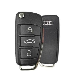 2006-2015 Audi / 4-Button Flip Key / PN: 4F0837220AG / IYZ 3314 / 315 Mhz (OEM Refurb)