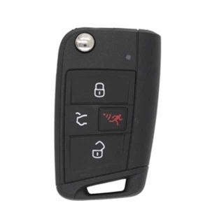 2015-2019 Volkswagen Golf GTI / 4-Button Remote Flip Key / PN: 5G0 959 752 BD / NBGFS12A01 / MQB (OEM)
