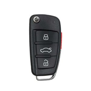 2006-2010 Audi / 4-button Flip Key SHELL for NBG009272T (AFTERMARKET)