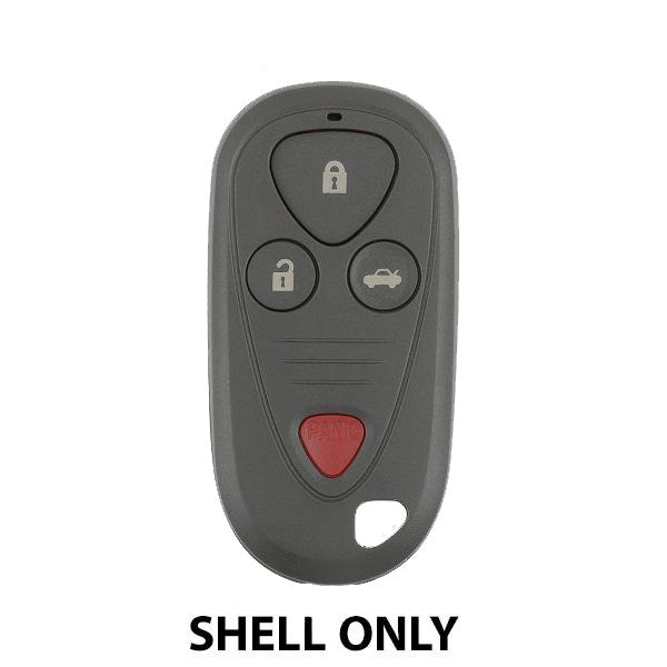 1999-2008 Acura / 4-button Keyless Entry Remote SHELL for E4EG8D-444H-A and OUCG8D-387H-A - Grey (AFTERMARKET)