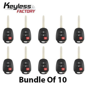 10 x 2012-2017 Toyota Prius / 3-Button Remote Head Key / HYQ12BDM (G Chip) (AFTERMARKET) (Bundle of 10)