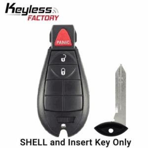 2008-2019 Chrysler Dodge Jeep VW / 3-Button Fobik Key SHELL for IYZ-C01C (AFTERMARKET)