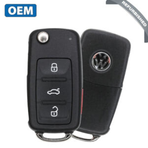 2005-2010 Volkswagen / 4-Button Flip Key / PN: 1K0-959-753-P / NBG92596263 / 315 Mhz (OEM Refurb)