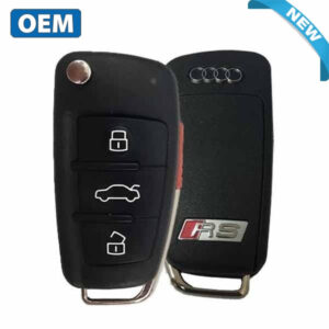 2006-2017 Audi A6 / RS / 4-Button Remote Flip Key/ PN: 8V0 837 220 D / NBGFS12P71 / MQB / 315 MHz (OEM)