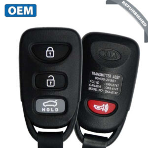 2007-2009 Kia Spectra / 4-Button Keyless Entry Remote / PN: 95430-2F951 / OKA-674T (OEM Refurb)