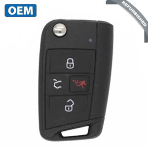 2015-2019 Volkswagen Golf GTI / 4-Button Remote Flip Key / PN: 5G0 959 752 BD / NBGFS12A01 / MQB (OEM Refurb)