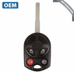 2011-2019 / Ford 4-Button Remote Head Key / PN: 164-R8046 / OUCD6000022 / HU101 HS / Chip 80 Bit (OEM Refurb)(No Logo)