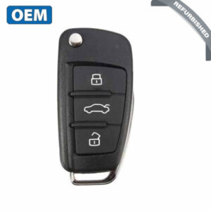 2015-2018 Audi A3 Q3 / 4-Button Flip Key / PN: BVD 837 220A / NBGFS12A71 / MQB / 315 Mhz (OEM Refurb)