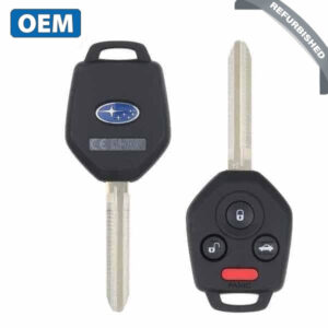 2017-2018 Subaru / 4-Button Remote Head Key / PN: 57497-FL00A / CWTB1G077 (H Chip) w/ Black Interior Board Shell (OEM Refurb)
