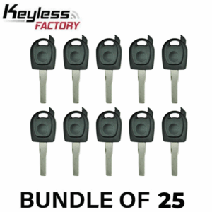 25 x HU66 / Audi / Volkswagen / Transponder Key SHELL/ High Security Blade / (No Chip) (AFTERMARKET) (BUNDLE OF 25)