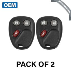 2 x 2002-2009 GM / 3-Button Keyless Entry Remote / PN: 15008008 / MYT3X6898B (OEM Refurb) (Bundle of 2)