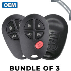 3 x 2004-2017 Toyota Sienna / 5-Button Keyless Entry Remote / PN: 89742-AE030 / GQ43VT20T (OEM Refurb) (BUNDLE OF 3)
