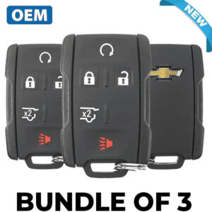 3 x 2015-2020 Chevrolet / 5-Button Keyless Entry Remote / PN: 13580081/ M3N32337100 (BUNDLE OF 3)
