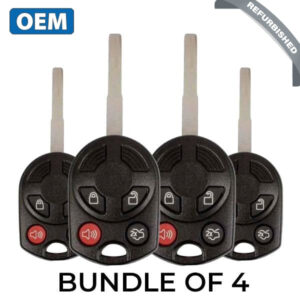 4 x 2011-2019 / Ford 4-Button Remote Head Key / PN: 164-R8046 / OUCD6000022 / HU101 HS / Chip 80 Bit (BUNDLE OF 4)