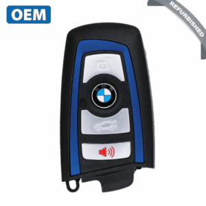 2013-2018 BMW 7 / 5 / 3 Series / 4-Button Smart Key / YGOHUF5767 / FEM / 433 Mhz - Blue Trim (OEM Refurb)