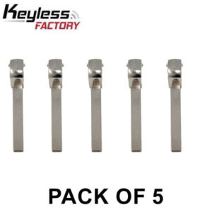 5 x 2010-2021 GMC / Remote Flip Key Blade with Head / PN: HU100 (AFTERMARKET) (Pack of 5)