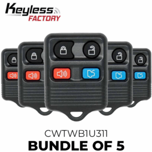 5 x 1998-2014 Ford Lincoln Mercury / 4-Button Keyless Entry Remote / CWTWB1U311 (BUNDLE OF 5)