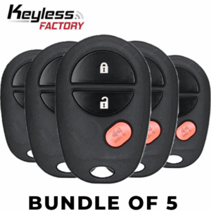 5 x 2004-2018 Toyota / 3-Button Keyless Entry Remote / PN: 89742-AE010 / GQ43VT20T (BUNDLE OF 5)