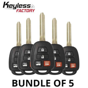 5 x 2012-2014 Toyota Camry / 4-Button Remote Head Key / PN: 89070-06420 / HYQ12BDM (G Chip) / (AFTERMARKET) (BUNDLE OF 5)