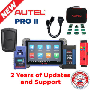 Autel - IM608 PRO II - 2 Years of Updates + G-BOX2 + APB112 + IMKPA + Chrysler Bypass Cable - Automotive Programming Bundle