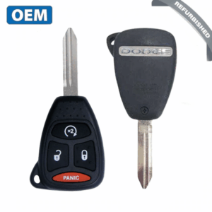 2007-2011 Dodge Ram Durango Dakota / 4-Button Remote Head Key / PN: 68026372AB / KOBDT04A (OEM Refurb)