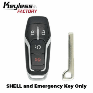 2013-2018 Ford / 4-Button Smart Key SHELL for M3N-A2C31243800, M3N-A2C31243300 (AFTERMARKET)