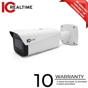 IC Realtime - IPEL-B2012X-IRW2 / 2MP IP Indoor/Outdoor Full Size Bullet Camera / Varifocal 5.3 - 64mm Motorized Lens (58° - 4°) / 492 Feet Smart IR / Ai