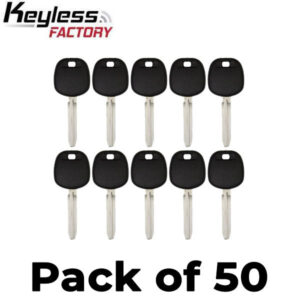50 x 2003-2013 Toyota / Scion - TOY44D Transponder Key - (D Chip) (AFTERMARKET) (Bundle of 50)