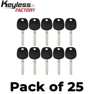 25 x 2003-2013 Toyota / Scion - TOY44D Transponder Key - (D Chip) (AFTERMARKET) (Bundle of 25)
