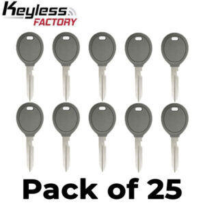 25 x Chrysler/ Dodge/ Jeep Y160 Transponder Key (4D64) (AFTERMARKET) (Bundle of 25)