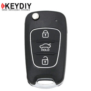 KEYDIY - Hyundai / Kia Style - 3-Button Flip Key Blank w/ Integrated Chip (KD-NB04 )