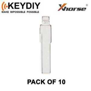 KEYDIY - HU66 - Flip Key Blade - #31 - For Xhorse / Keydiy Universal Remote Flip Keys - Pack of 10