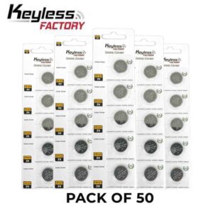 KeylessFactory - CR1220 - 3V Lithium Battery (50-Pack)