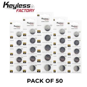 KeylessFactory - CR2032 - 3V Lithium Battery (50-Pack)