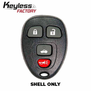 2004-2013 GM 4-Button Keyless Entry Remote SHELL for KOBGT04A - Black (AFTERMARKET)