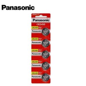 Panasonic CR2450 3V Lithium Battery 5-Pack