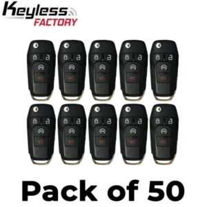 50 x 2015-2022 Ford F-Series Raptor Ranger / 4-Button Flip Key / 164-R8134 / N5F-A08TDA (AFTERMARKET) (Bundle of 50)