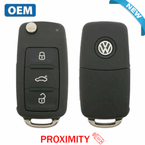 2010-2016 Volkswagen / 4-Button Flip Key / PN: 5K0837202AK / NBG010206T / HU66 / PROX/ 315 MHz (OEM)