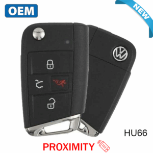 2015-2019 Volkswagen Golf GTI / 4-Button Flip Key / PN: 5G0 959 752 BE / NBGFS12P01/ HU66 / MQB / PROX / 315 Mhz (OEM)