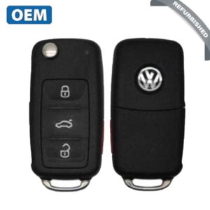 2011-2016 Volkswagen / 4-Button Flip Key / PN: 5K0837202AK / NBG010180T / 315 Mhz (OEM Refurb)