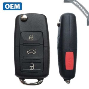 1998-2001 Volkswagen / 4-Button Flip Key / 1J0959753H / NBG735868 (OEM Refurb)