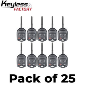 25 x 2012-2019 Ford Fiesta / 4-Button Remote Head Key / CWTWB1U793 (AFTERMARKET) (Bundle of 25)